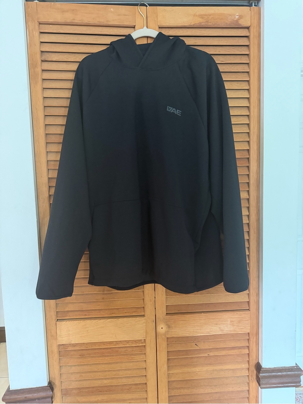 American Eagle AE 24/7 Hoodie Black XXL Men Reflective Multi Pocket Sweatshirt